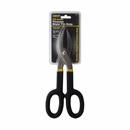 PROTECTIONPRO 10 in. Carbon Steel Straight Tin Snips; Black PR3332940